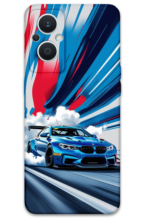 Oppo Reno 7 Lite Uyumlu Araba Desenli Telefon Kılıfı + Ekran Koruyucu - 5762