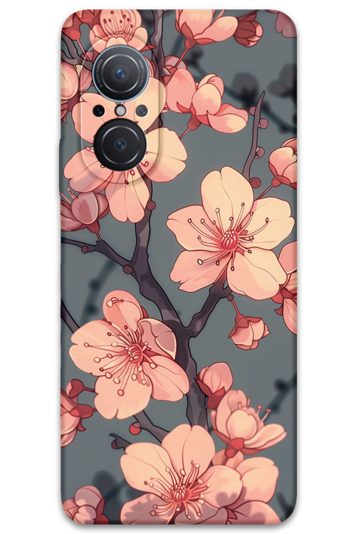 Huawei Nova 9 Se Uyumlu Çiçek Desenli Telefon Kılıfı + Ekran Koruyucu - 5801