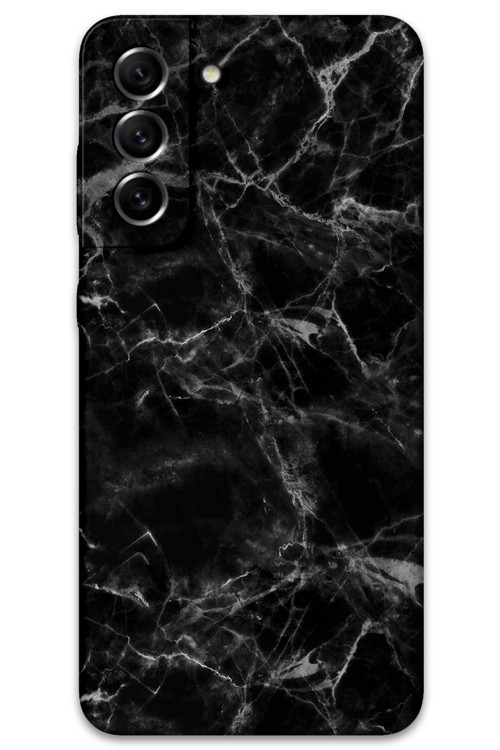 Galaxy S21 Fe Uyumlu Mermer Desenli Telefon Kılıfı + Ekran Koruyucu - 5815