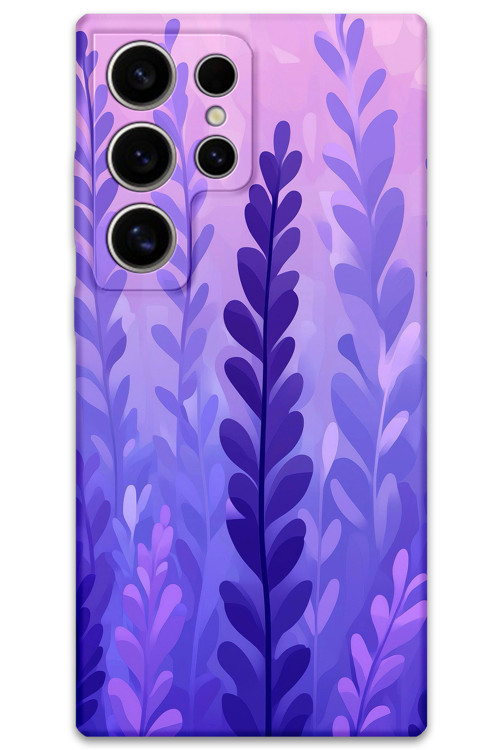 Galaxy S23 Ultra Uyumlu Çiçek Desenli Telefon Kılıfı + Ekran Koruyucu - 5798
