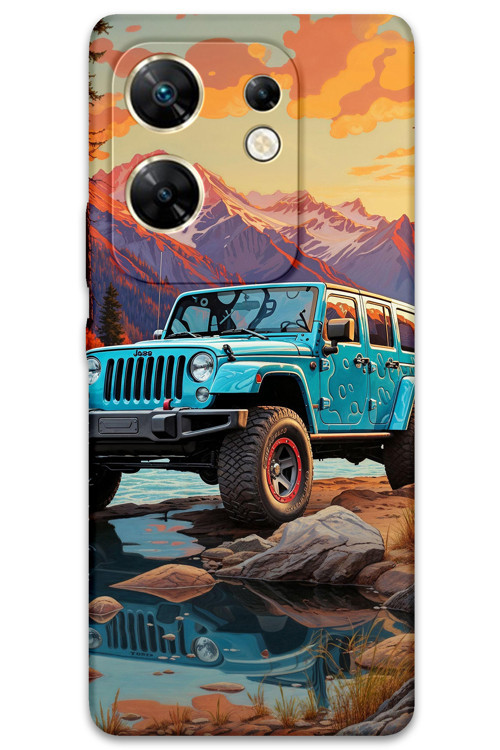 İnfinix Zero 30 4G Uyumlu Araba Desenli Telefon Kılıfı - 5758
