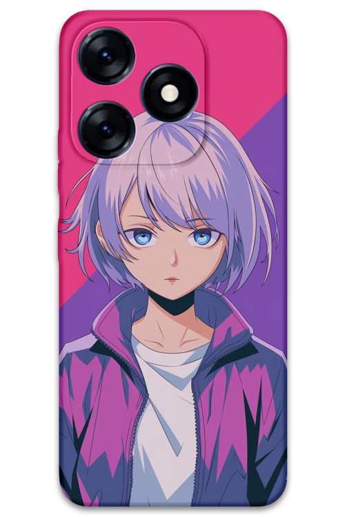 Tecno Spark 20C Uyumlu Anime Desenli Telefon Kılıfı + Ekran Koruyucu - 5742