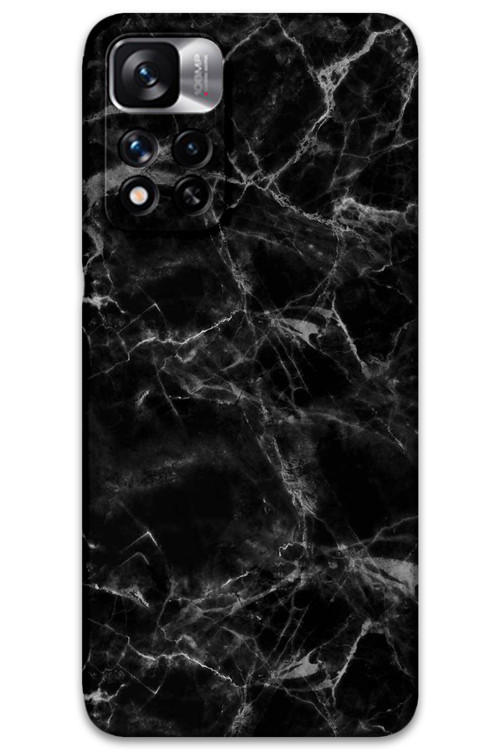Poco M4 Pro 5G Uyumlu Mermer Desenli Telefon Kılıfı + Ekran Koruyucu - 5815