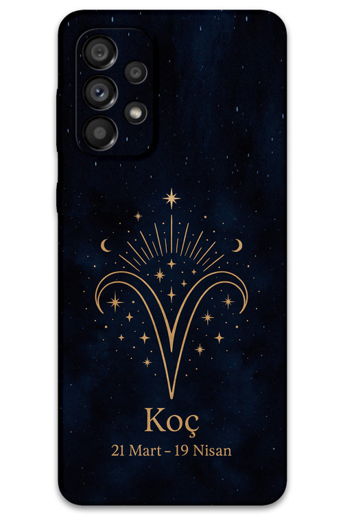 Galaxy A13 Uyumlu Koç Burcu Desenli Telefon Kılıfı + Ekran Koruyucu - 5768