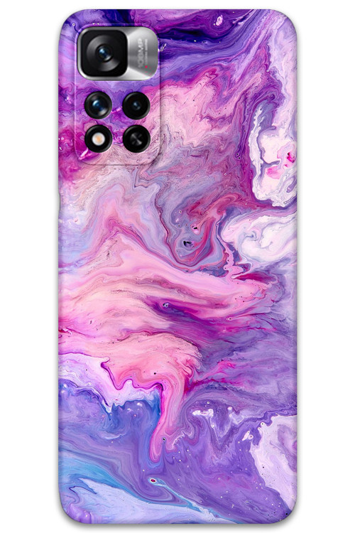 Poco M4 Pro 5G Uyumlu Mermer Desenli Telefon Kılıfı + Ekran Koruyucu - 5813