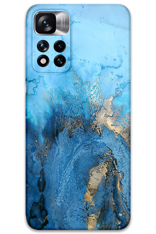 Poco M4 Pro 5G Uyumlu Mermer Desenli Telefon Kılıfı + Ekran Koruyucu - 5812