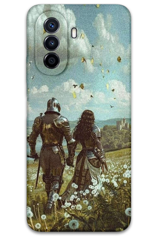 Huawei Nova Y70 Uyumlu Retro Desenli Telefon Kılıfı + Ekran Koruyucu - 5843
