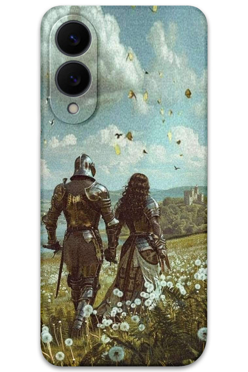 Galaxy S25 Edge Uyumlu Retro Desenli Telefon Kılıfı + Ekran Koruyucu - 5843