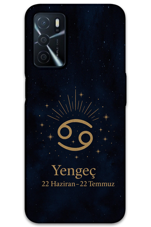 Oppo A55 Uyumlu Yengeç Burcu Desenli Telefon Kılıfı + Ekran Koruyucu - 5771