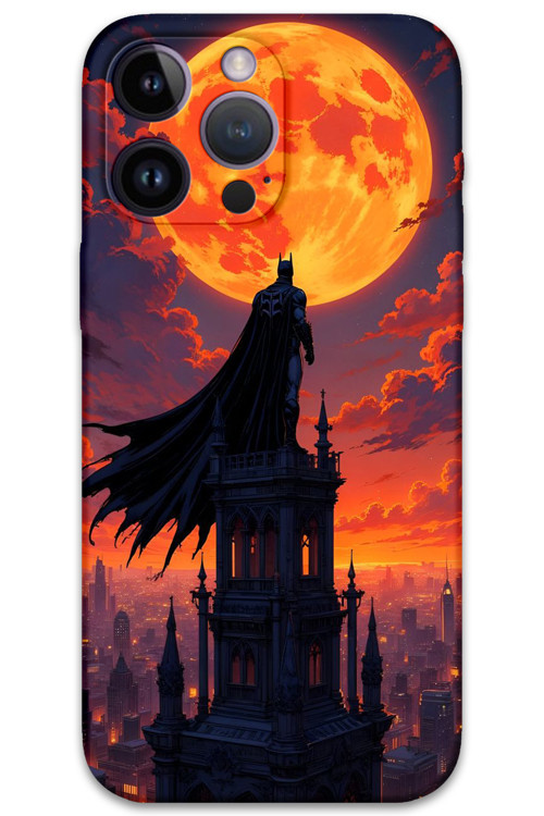 İphone 14 Pro Uyumlu Batman Desenli Telefon Kılıfı + Ekran Koruyucu - 5829