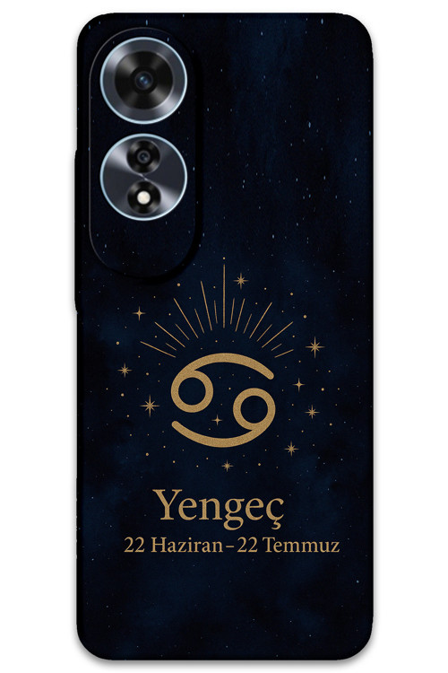 Oppo A60 Uyumlu Yengeç Burcu Desenli Telefon Kılıfı + Ekran Koruyucu - 5771
