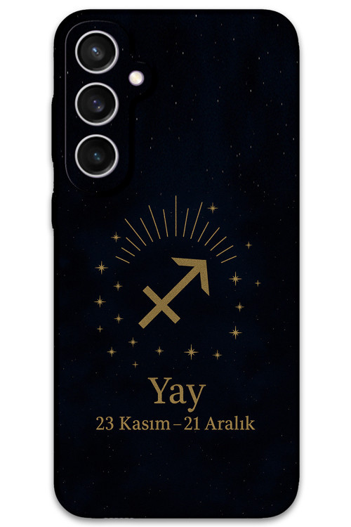 Galaxy S23 Uyumlu Yay Burcu Desenli Telefon Kılıfı + Ekran Koruyucu - 5776
