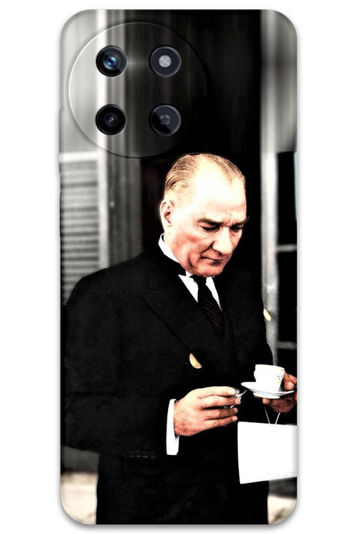Realme 11 4G Uyumlu Atatürk Desenli Telefon Kılıfı + Ekran Koruyucu - 5850