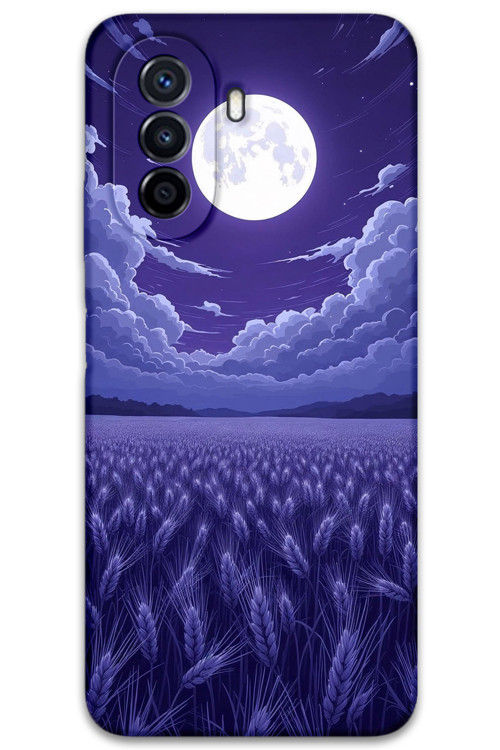 Huawei Nova Y70 Uyumlu Çiçek Desenli Telefon Kılıfı + Ekran Koruyucu - 5797