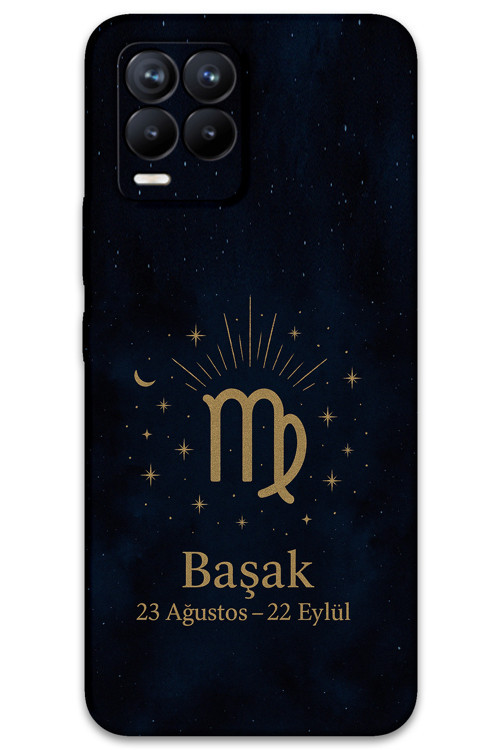 Realme 8 Uyumlu Başak Burcu Desenli Telefon Kılıfı + Ekran Koruyucu - 5773