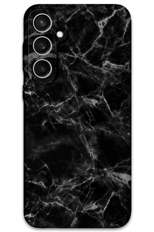 Galaxy S23 Fe Uyumlu Mermer Desenli Telefon Kılıfı + Ekran Koruyucu - 5815