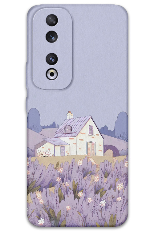 Huawei Honor 90 Uyumlu Çiçek Desenli Telefon Kılıfı + Ekran Koruyucu - 5800