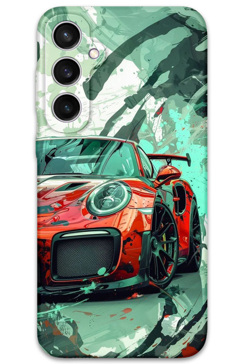 Galaxy S23 Plus Uyumlu Araba Desenli Telefon Kılıfı + Ekran Koruyucu - 5765