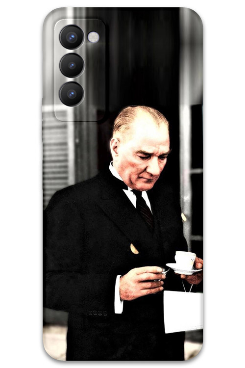 Tecno Camon 18 Uyumlu Atatürk Desenli Telefon Kılıfı + Ekran Koruyucu - 5850