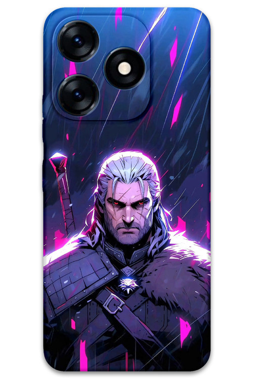 Tecno Spark 20 Uyumlu Geralt Desenli Telefon Kılıfı + Ekran Koruyucu - 5826