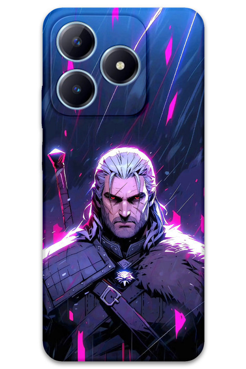 Realme Note 50 Uyumlu Geralt Desenli Telefon Kılıfı + Ekran Koruyucu - 5826