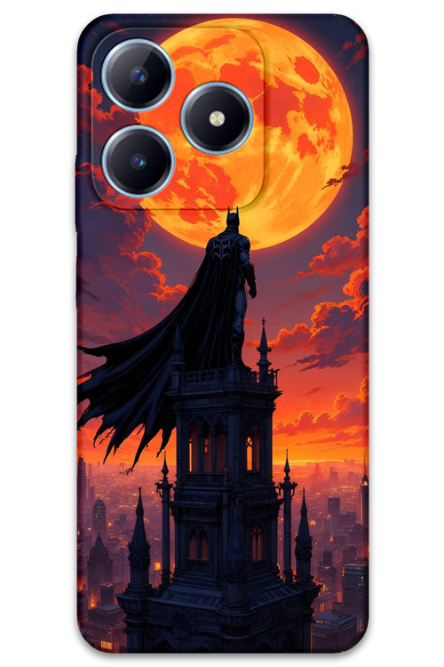 Realme Note 50 Uyumlu Batman Desenli Telefon Kılıfı + Ekran Koruyucu - 5829