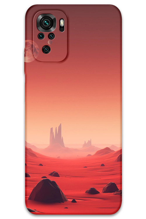 Xiaomi Redmi Note 10 Uyumlu Uzay Desenli Telefon Kılıfı + Ekran Koruyucu - 5859