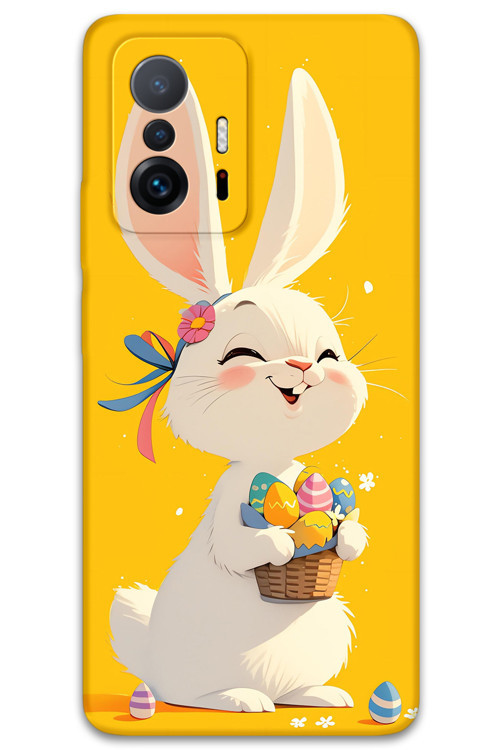Xiaomi Mi 11T Pro Uyumlu Tavşan Desenli Telefon Kılıfı + Ekran Koruyucu - 5807
