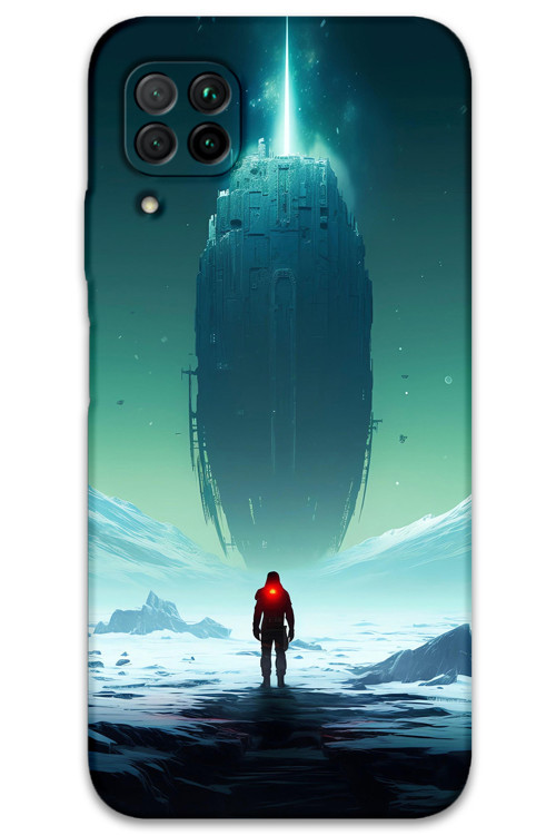 Huawei P40 Lite Uyumlu Uzay Desenli Telefon Kılıfı + Ekran Koruyucu - 5864