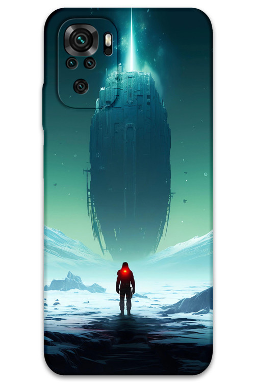 Xiaomi Redmi Note 10 Uyumlu Uzay Desenli Telefon Kılıfı + Ekran Koruyucu - 5864