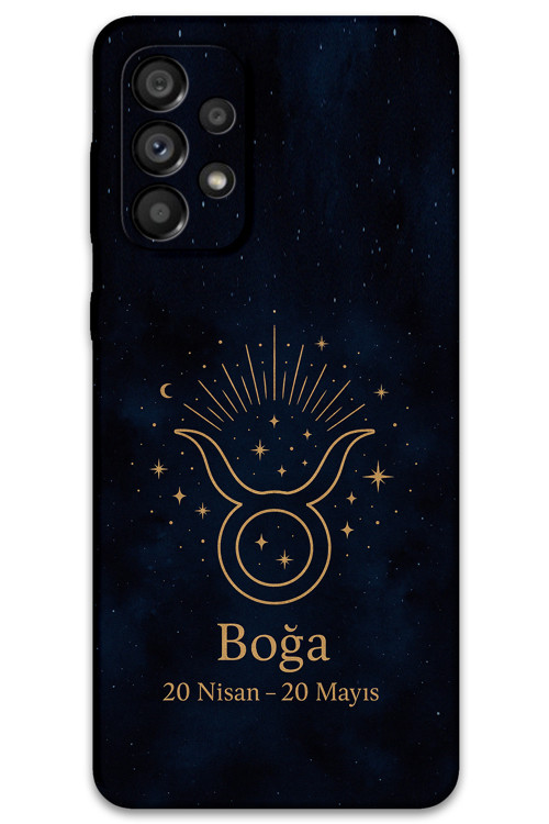 Galaxy A23 Uyumlu Boğa Burcu Desenli Telefon Kılıfı + Ekran Koruyucu - 5769