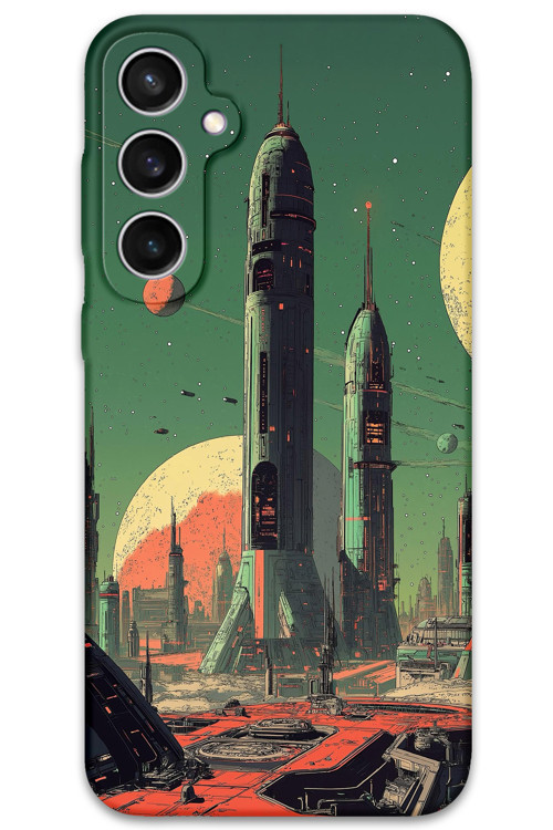 Galaxy S25 Plus Uyumlu Uzay Desenli Telefon Kılıfı + Ekran Koruyucu - 5870