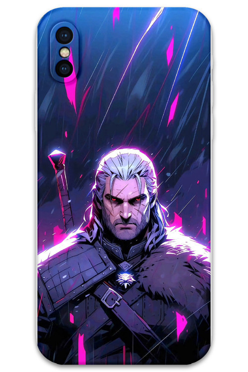 İphone Xs Max Uyumlu Geralt Desenli Telefon Kılıfı + Ekran Koruyucu - 5826