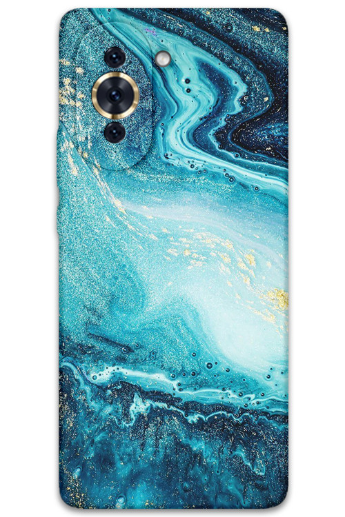 Huawei Nova 10 Uyumlu Mermer Desenli Telefon Kılıfı + Ekran Koruyucu - 5818