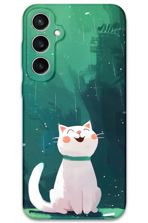 Galaxy S23 Plus Uyumlu Kedi Desenli Telefon Kılıfı + Ekran Koruyucu - 5781