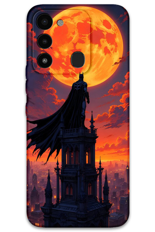 Tecno Spark 8C Uyumlu Batman Desenli Telefon Kılıfı + Ekran Koruyucu - 5829