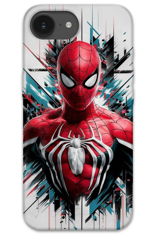 İphone 16E Uyumlu Spiderman Desenli Telefon Kılıfı + Ekran Koruyucu - 5831