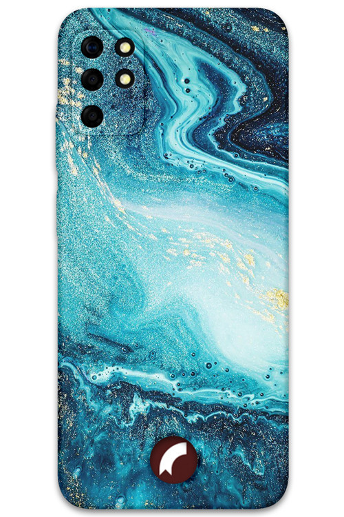 Reeder S19 Max Uyumlu Mermer Desenli Telefon Kılıfı + Ekran Koruyucu - 5818