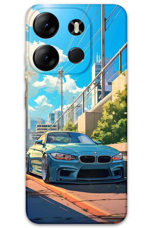 Tecno Spark Go 2023 Uyumlu Araba Desenli Telefon Kılıfı + Ekran Koruyucu - 5760