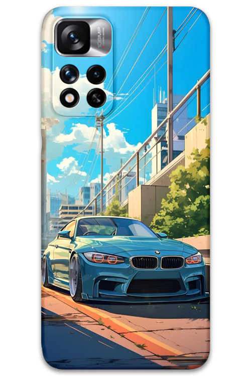 Poco M4 Pro 5G Uyumlu Araba Desenli Telefon Kılıfı + Ekran Koruyucu - 5760