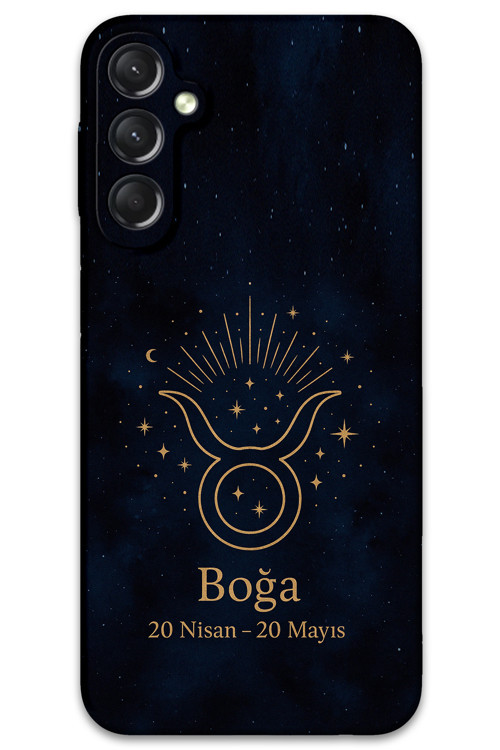 Galaxy M14 Uyumlu Boğa Burcu Desenli Telefon Kılıfı + Ekran Koruyucu - 5769