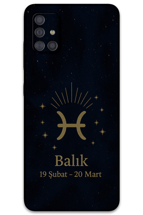 Galaxy A71 Uyumlu Balık Burcu Desenli Telefon Kılıfı + Ekran Koruyucu - 5779
