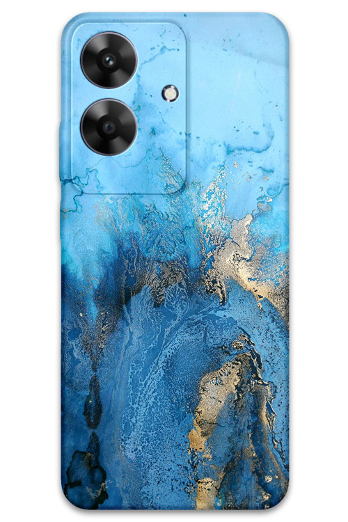Realme Note 60 Uyumlu Mermer Desenli Telefon Kılıfı + Ekran Koruyucu - 5812