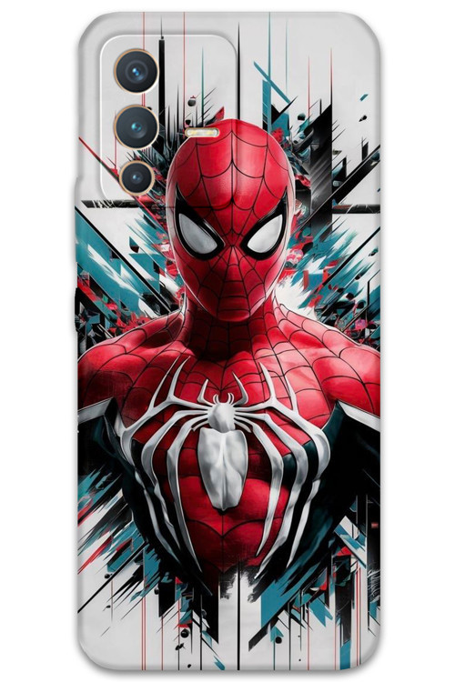 Vivo V23 5G Uyumlu Spiderman Desenli Telefon Kılıfı + Ekran Koruyucu - 5831
