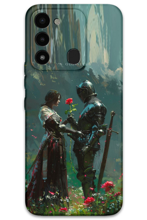 Tecno Spark 8C Uyumlu Retro Desenli Telefon Kılıfı + Ekran Koruyucu - 5839