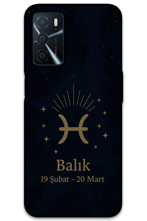 Oppo A16 Uyumlu Balık Burcu Desenli Telefon Kılıfı + Ekran Koruyucu - 5779