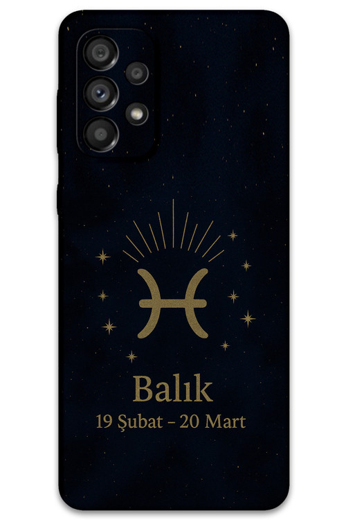 Galaxy A72 Uyumlu Balık Burcu Desenli Telefon Kılıfı + Ekran Koruyucu - 5779