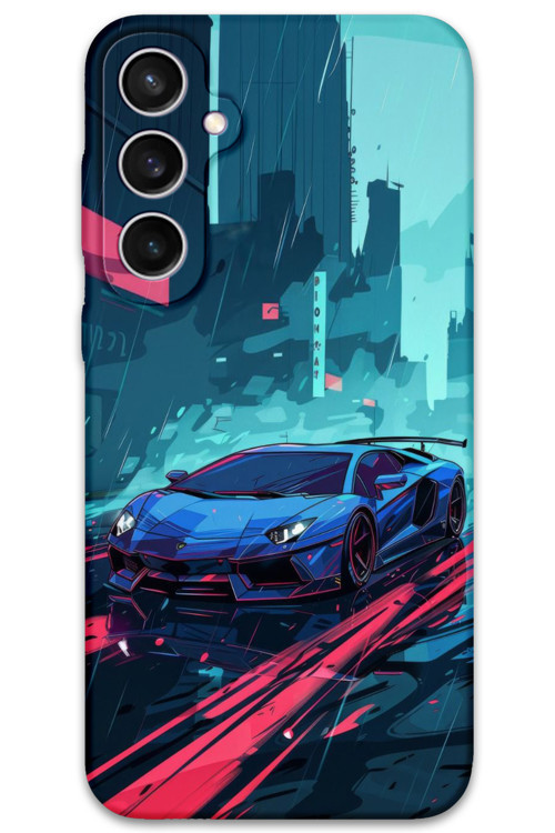 Galaxy S25 Plus Uyumlu Araba Desenli Telefon Kılıfı + Ekran Koruyucu - 5763