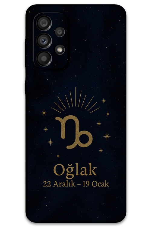 Galaxy A73 Uyumlu Oğlak Burcu Desenli Telefon Kılıfı + Ekran Koruyucu - 5777