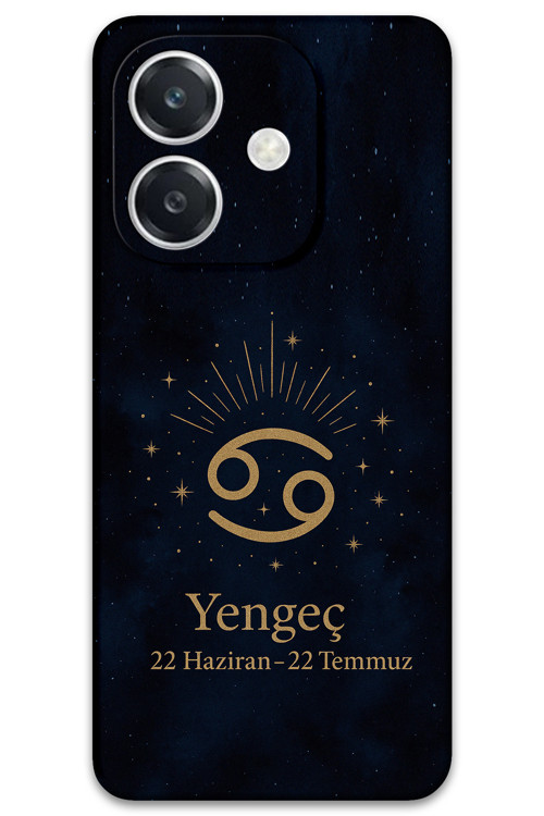 Oppo A3 Uyumlu Yengeç Burcu Desenli Telefon Kılıfı + Ekran Koruyucu - 5771